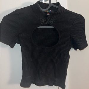 Dolls Kill black top with cutout and detailing